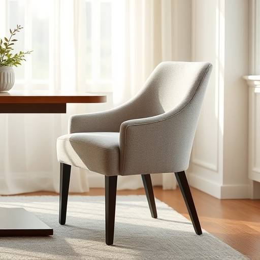 Elegant spisestol med stofftrekk
