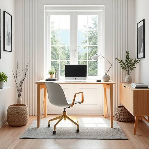 Hjemmekontor med Fjords Design skrivebord og kontorstol